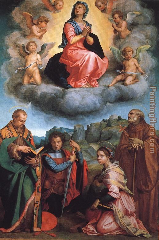 Virgin with Four Saints painting - Andrea del Sarto Virgin with Four Saints art painting